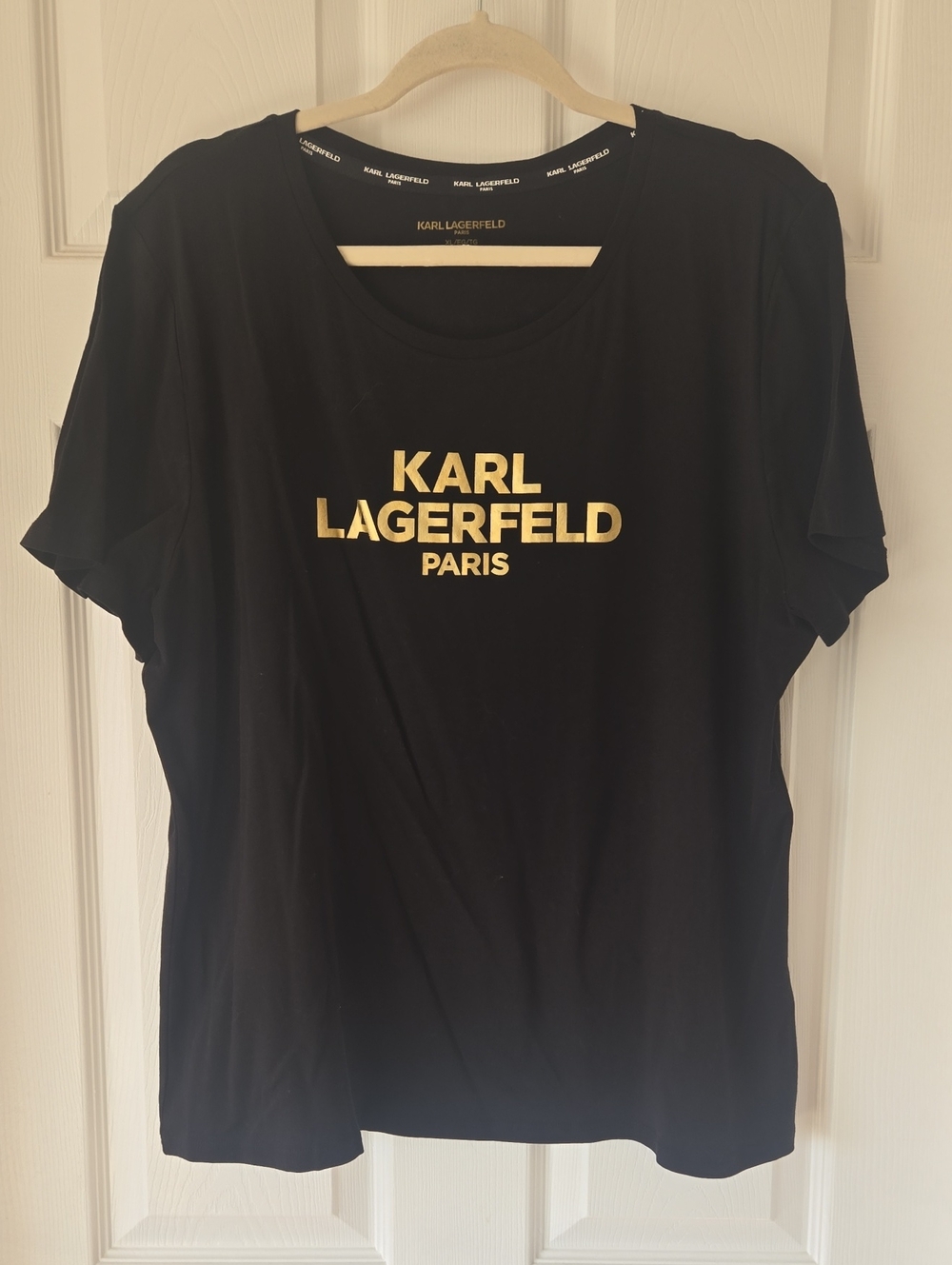 Karl Lagerfeld Black Tee with Gold Logo